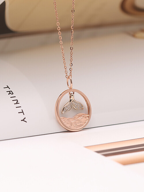 14K 18K 오션 고래꼬리 목걸이