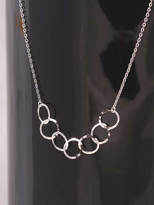 14K 18K 세븐 써클링 목걸이