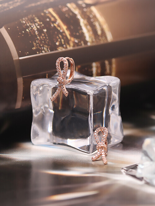 14K 18K 햅번 리본 귀걸이