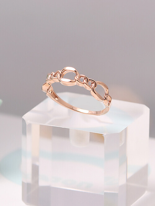 14K 18K 포셔 디자인 체인 반지