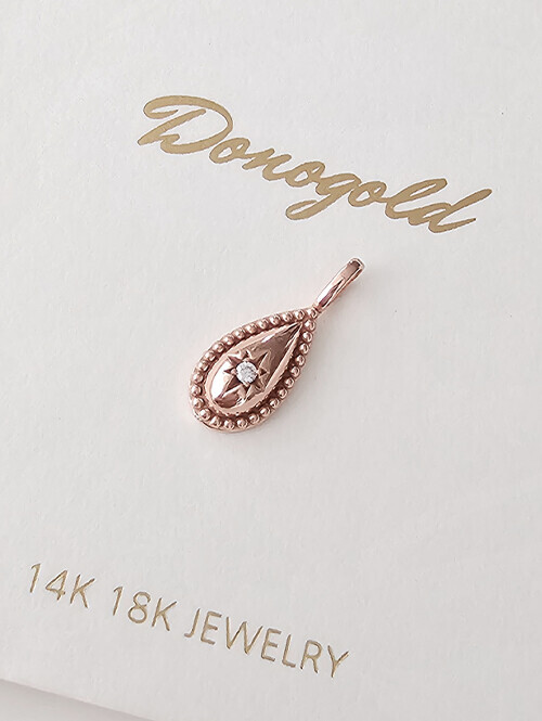 14K 별빛 엠보 물방울 펜던트 (체인별도상품)