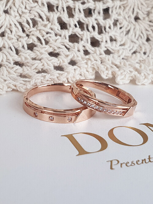 14K,18K 마야 하프앤하프 컷팅 커플링