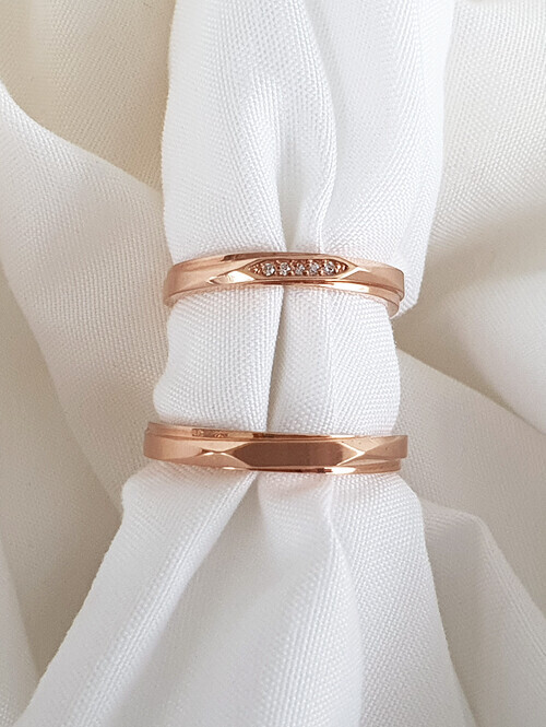 14K,18K 미란다 헥사곤 슬림핏 커플링