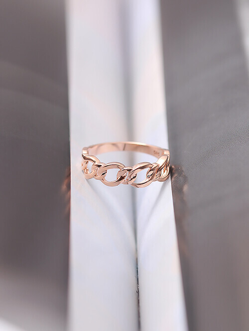 14K 18K 가메즈 더블 체인 반지