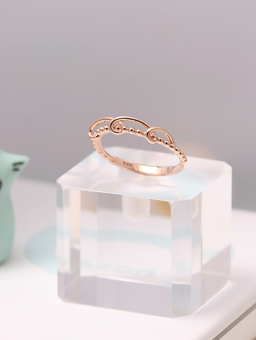 14K 18K 파도풀 엠보 반지