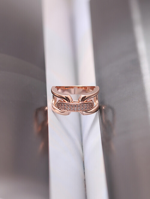 14K 18K 폴라트 볼드 클립 반지