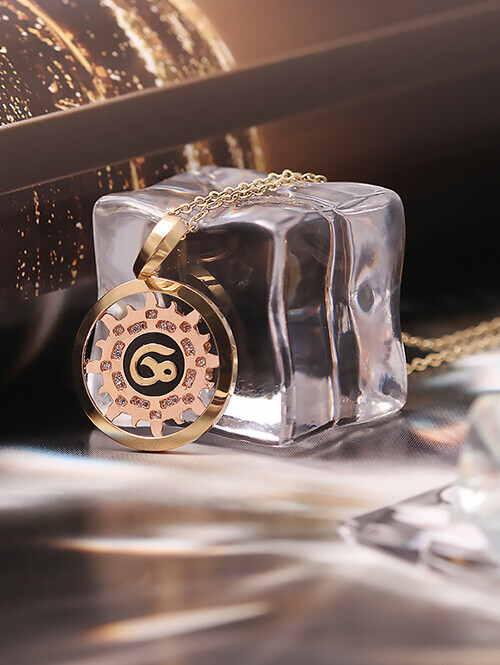 14K 18K 태엽 톱니바퀴 오닉스 펜던트 (체인별도상품)