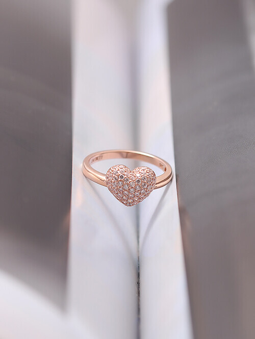 14K 18K 풀 오브 하트 반지