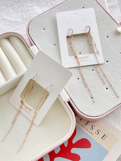 14K 18K 레이지 드롭 귀걸이