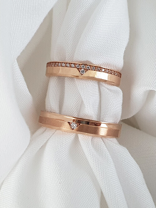 14K,18K 에밀리 세모 레이어드 커플링