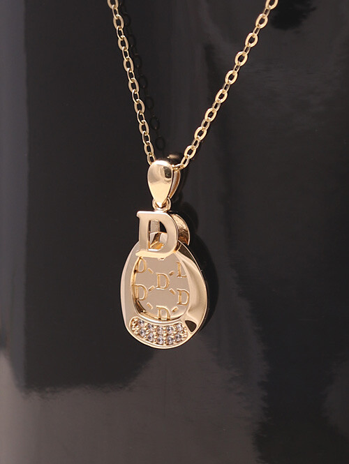 14K 18K 데비안 D 패턴 펜던트 (체인별도상품)