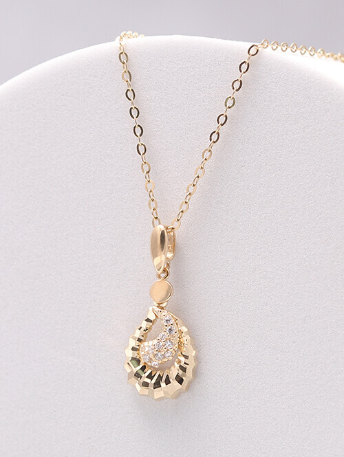 14K 18K 라딘 컷팅 물방울 펜던트 (체인별도상품)