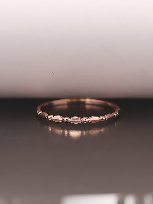 14K 18K 러비 리프 데일리 반지