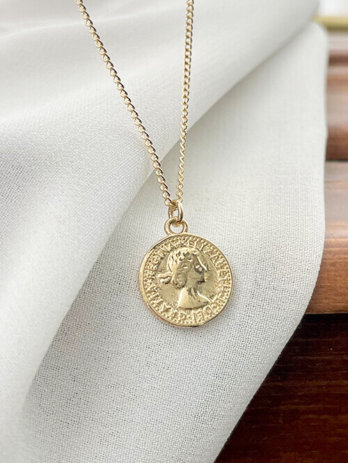 14K 18K 노빌리스 여인 코인 목걸이