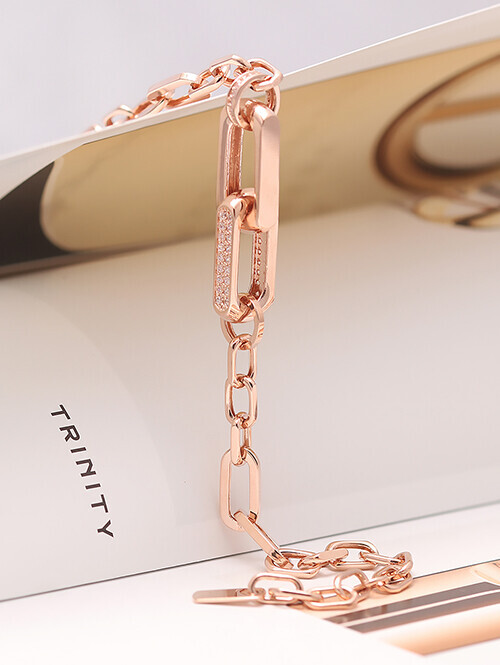 14K 18K 넬바리 볼드 클립체인 팔찌