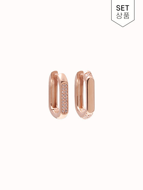 14K 18K 넬바리 볼드 언발 클립 귀걸이