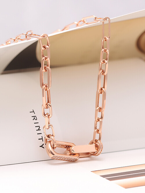 14K 18K 넬바리 볼드 클립체인 목걸이