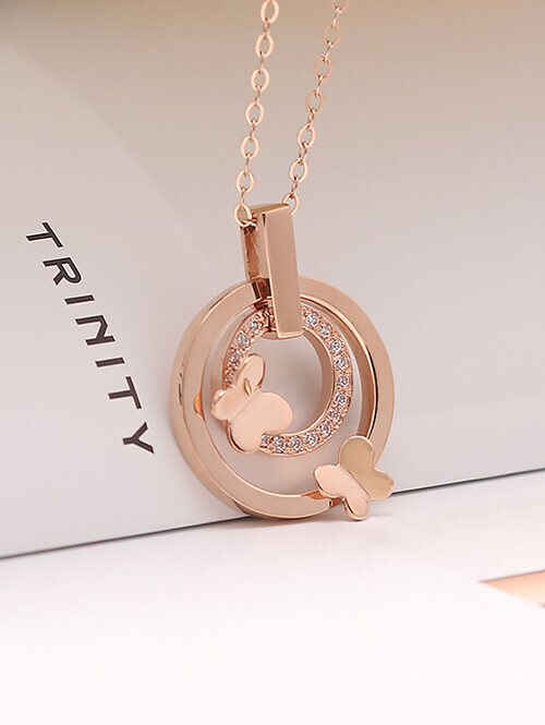 14K 18K 토비아 더블 나비 펜던트 (체인별도상품)