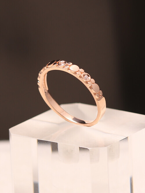 14K 18K 에린 버블써클 큐빅 반지