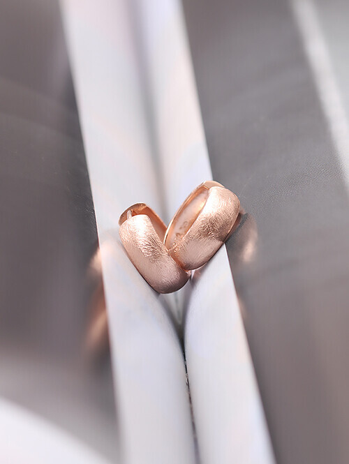 14K 18K 홀러 무광스지 볼드링 귀걸이