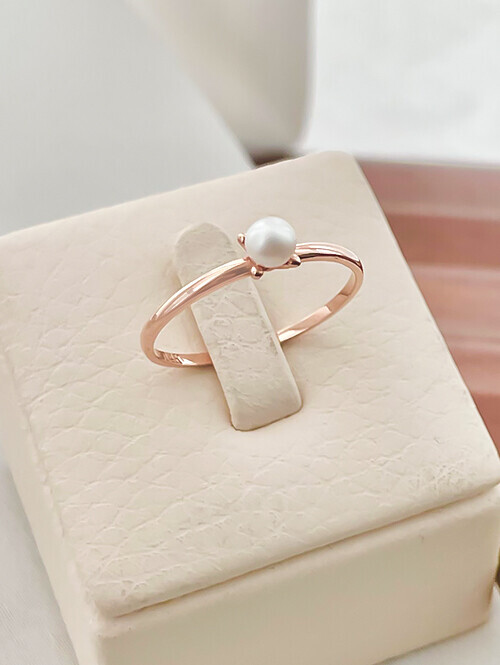 14K 18K 슬림핏 레이어드 데일리 담수진주 반지