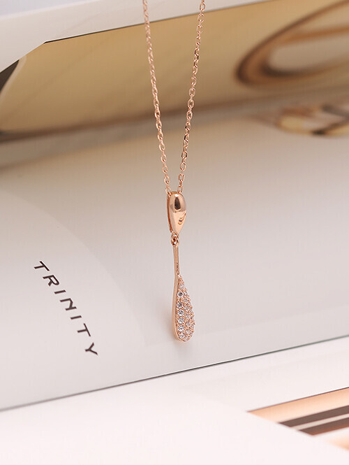 14K 18K 로우 드롭 물방울 목걸이