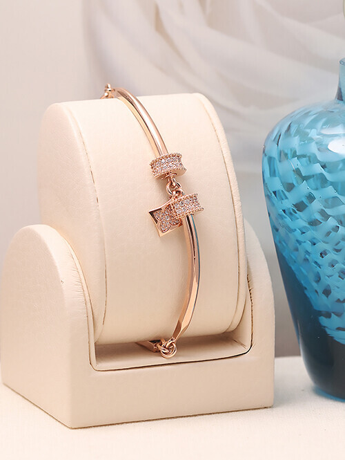 14K 18K 로제잉 플라워 반스틱 팔찌