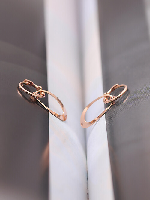 14K 18K 슬림 라운드 포인트큐빅 귀걸이