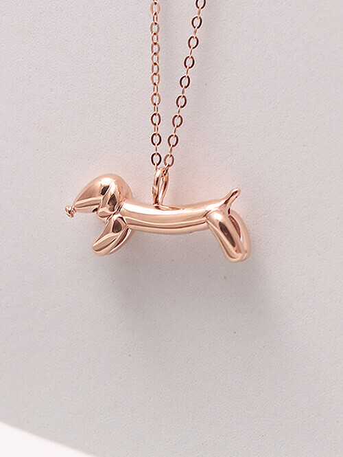 14K 18K 닥스훈트 도그 벌룬 펜던트 (체인별도상품)