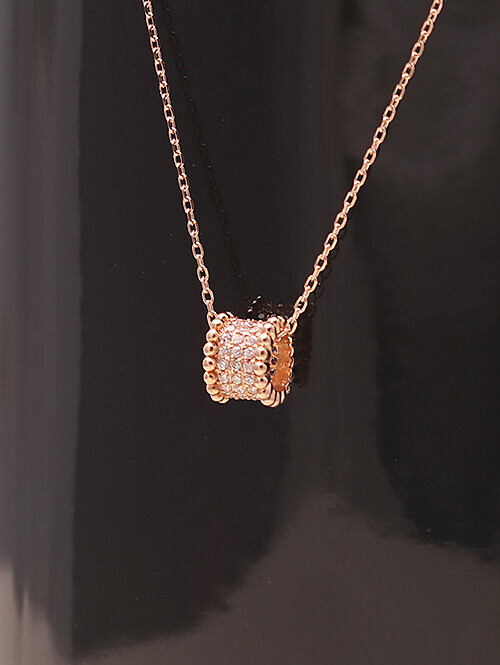 14K 18K 베시앙 원통 큐빅 목걸이