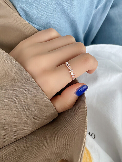 14K 18K 라모나 사각 테파스톤 반지