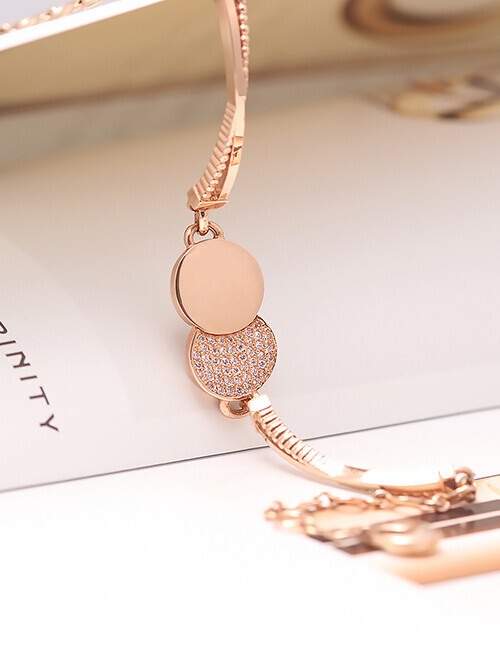 14K 18K 델리카토 더블써클 스틱팔찌