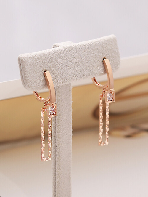 14K 18K 네이선 스퀘어 컷팅 귀걸이