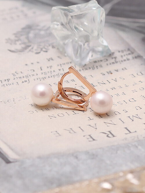 14K 18K 스틱바 담수진주 귀걸이