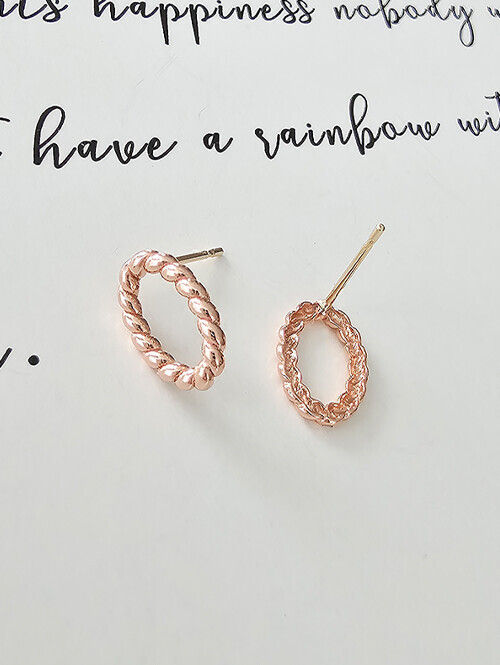 14K 케르 로프꼬임 귀걸이 (침/핀형)