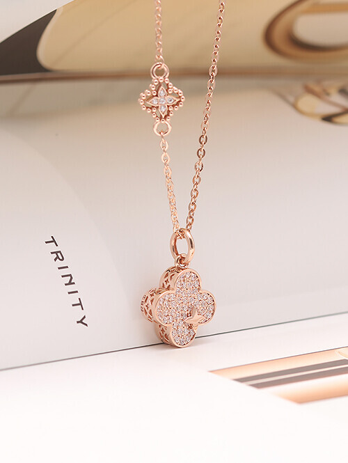 14K 18K 베넬 썬샤인 클로버 목걸이