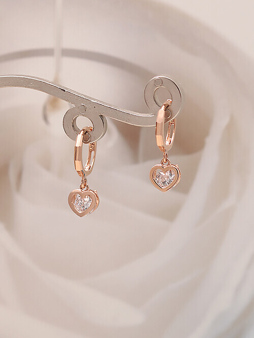 14K 18K 카뎃 하트포인트 컷팅링 귀걸이