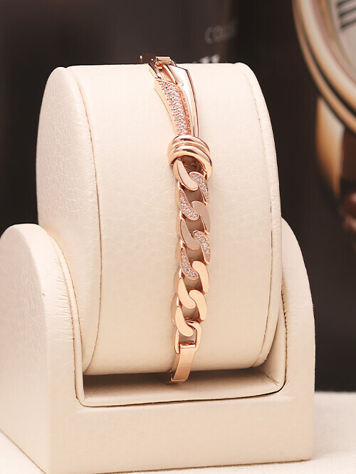 14K 18K 프로방스 언발 매듭스틱 체인 팔찌