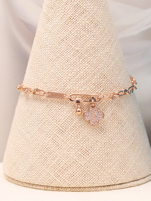 14K 18K 클립 클로버 루이스 팔찌