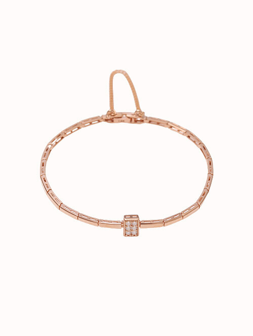 14K 18K 라델 스퀘어 스틱 팔찌