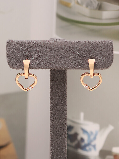 14K 18K 피아 하트 귀걸이