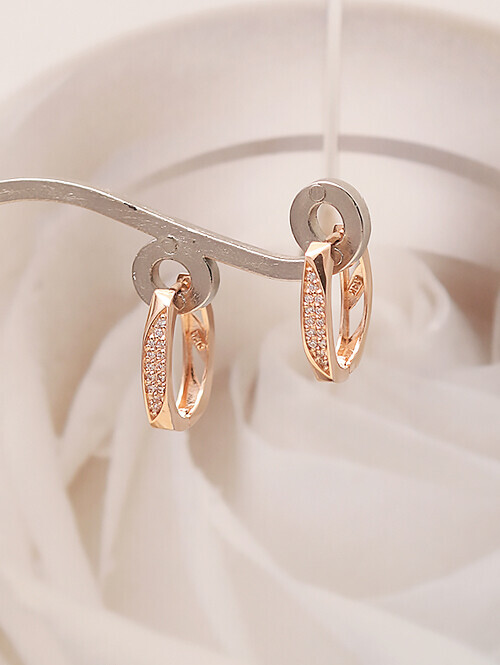 14K 18K 스네더 라운드 링 귀걸이