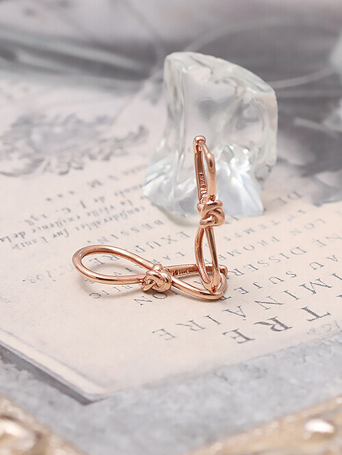 14K 18K 멜빈스 드롭 매듭 귀걸이