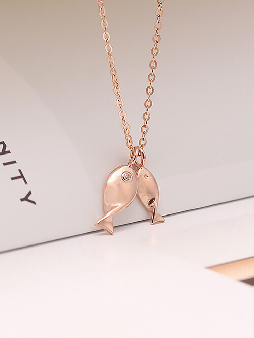 14K 18K 라틸 투피쉬 목걸이