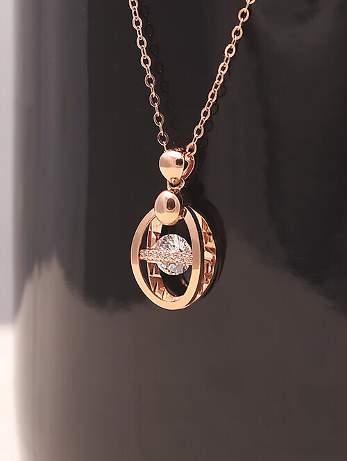 14K 18K 마크네타 큐빅 라운드 펜던트 (체인별도상품)