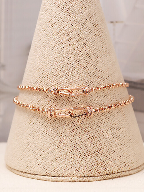 14K 18K 디파 로프장식 써클 팔찌 (중 ,대사이즈)