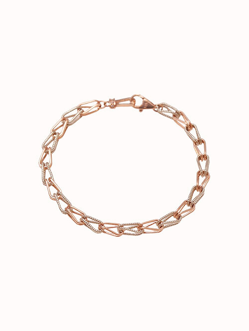 14K 18K 그로그 입체체인 믹스 팔찌