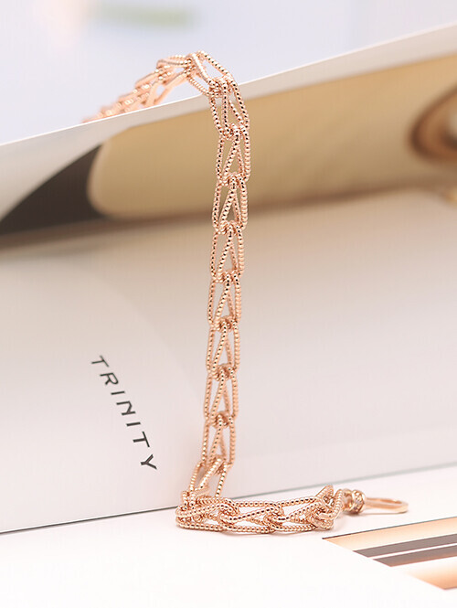 14K 18K 그로그 입체체인 엠보 팔찌