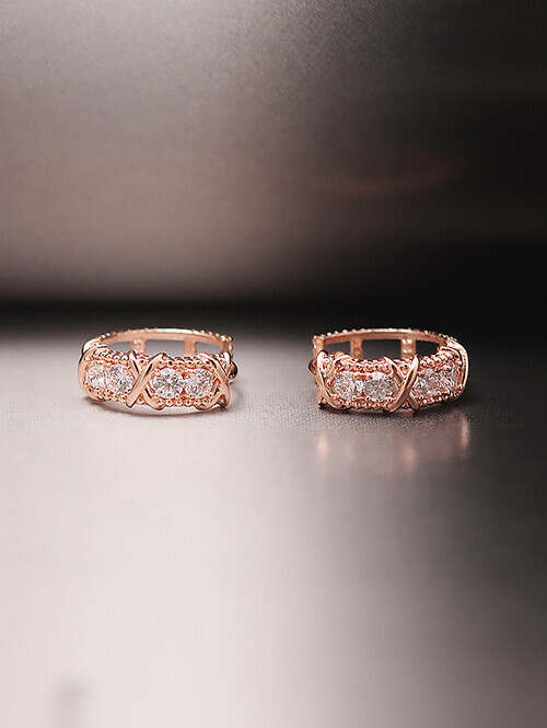 14K 18K 스테인 X 큐빅링 귀걸이