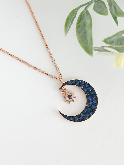 14K 18K 제리코 달 목걸이